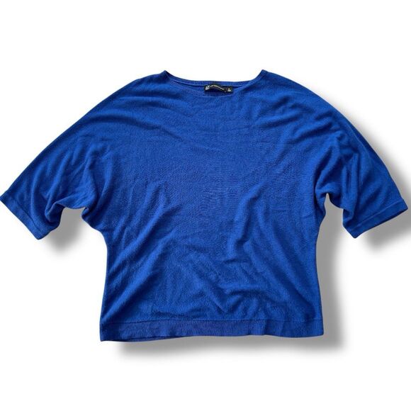 NY&C Dolman Sleeve Sweater size M Cobalt Blue Acrylic - Picture 1 of 9